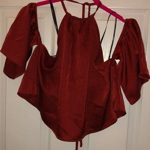 Off shoulder crop top